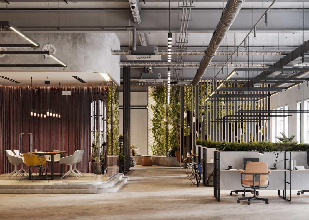 Open plan office space