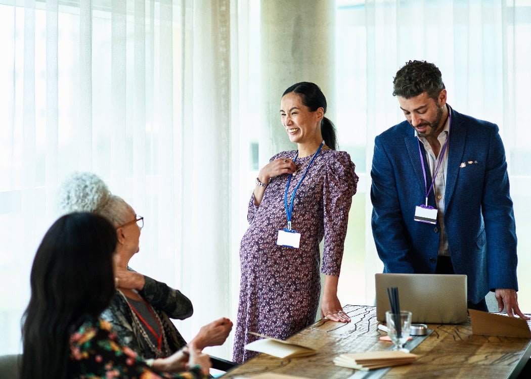 Presentation with business colleagues