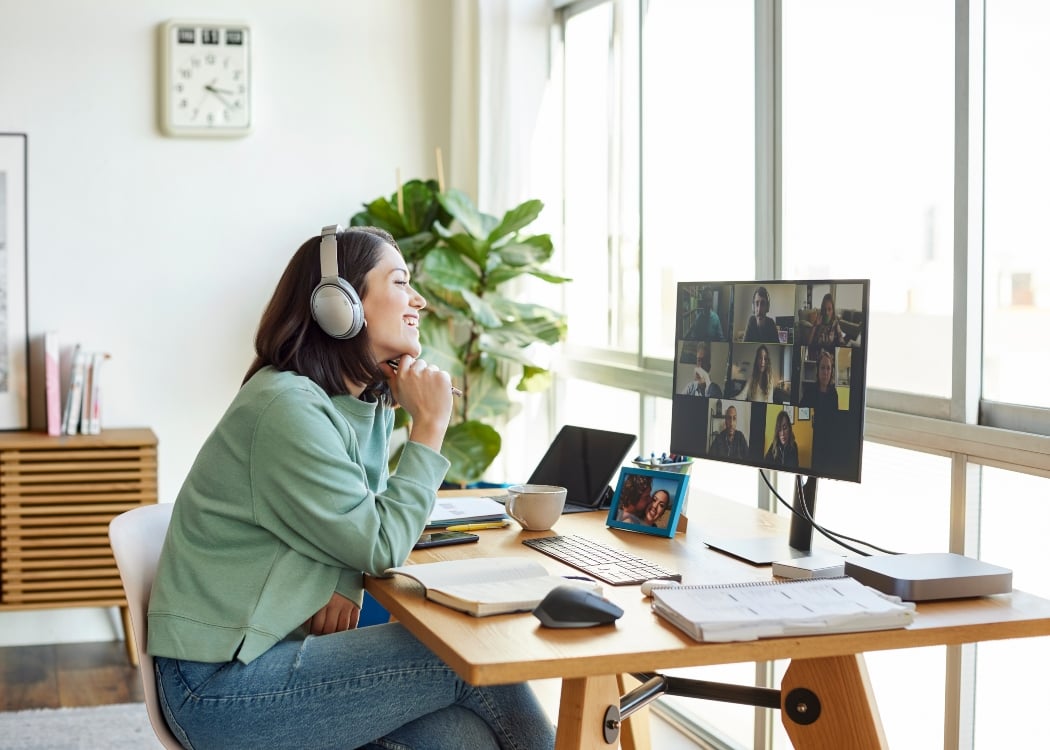 Business women on a video call