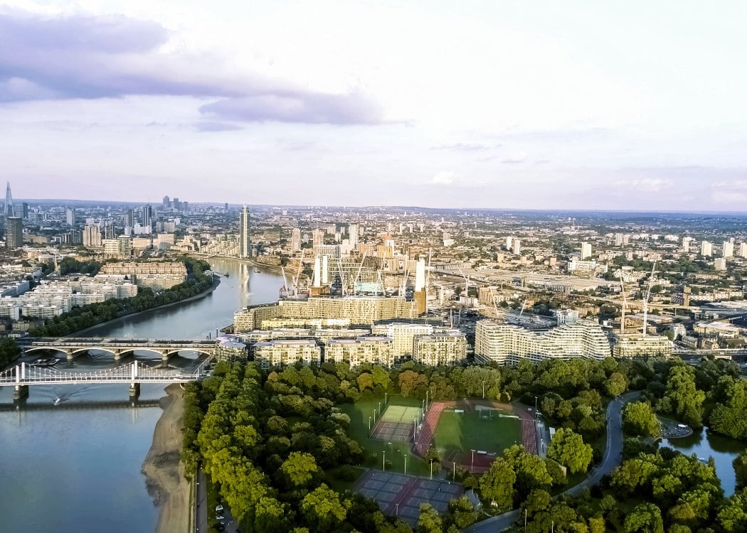 Aerial view of Battersea
