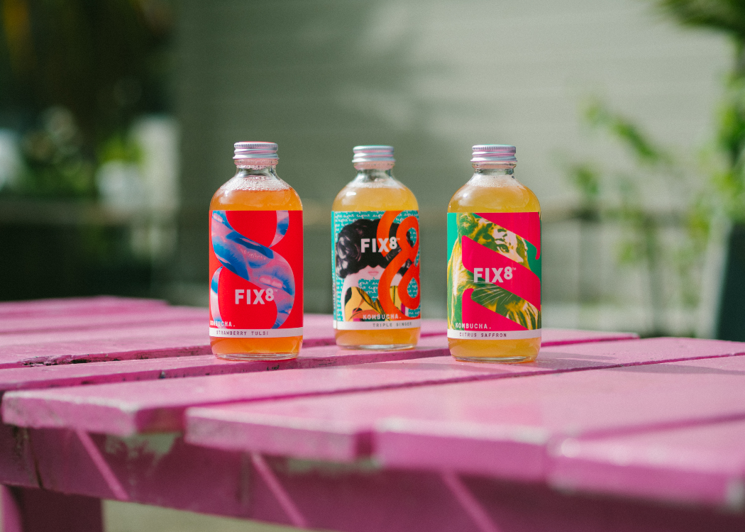 Fix8 Kombucha tea in three flavours